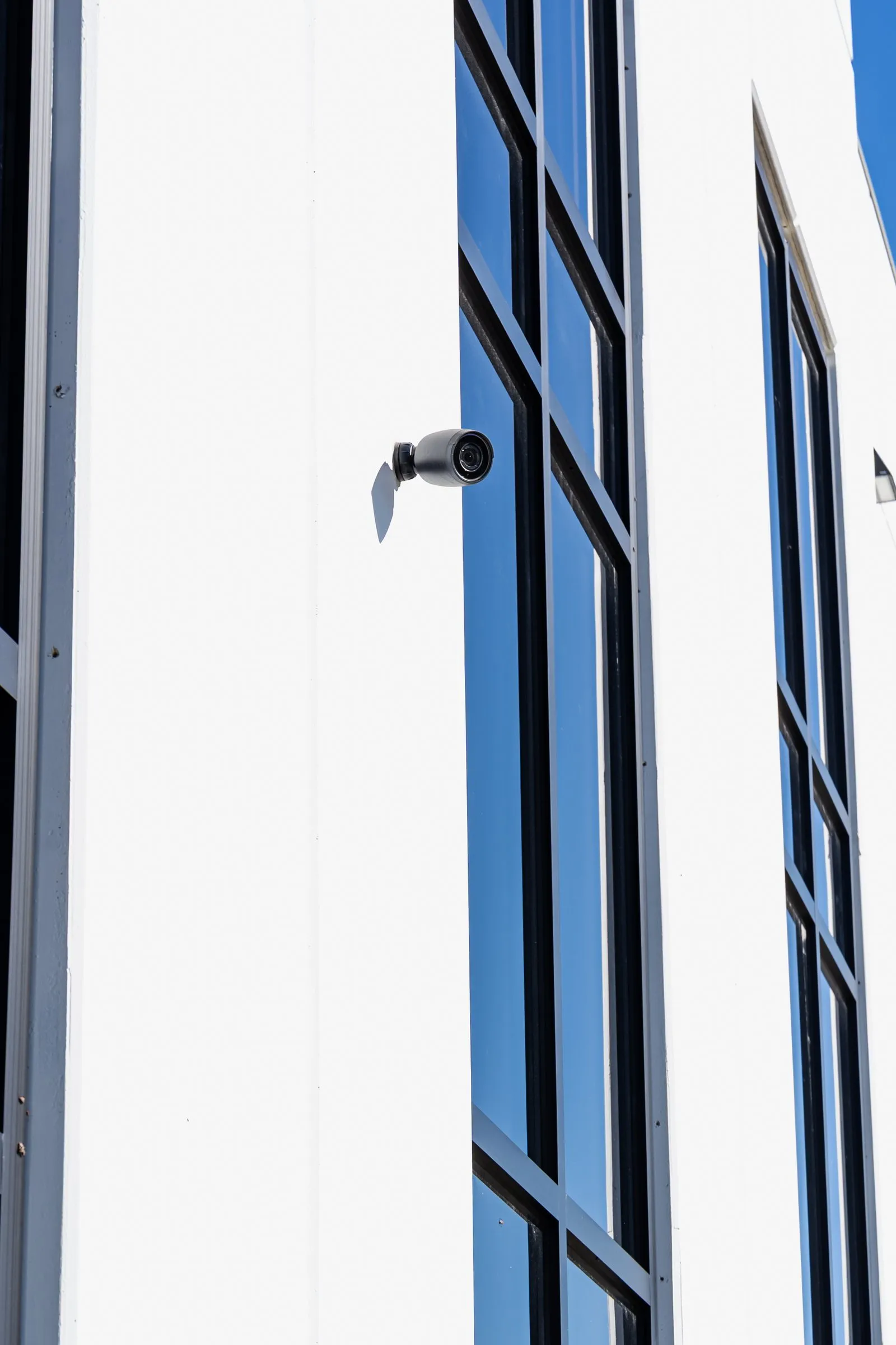 4K security cameras mounted on a building exterior