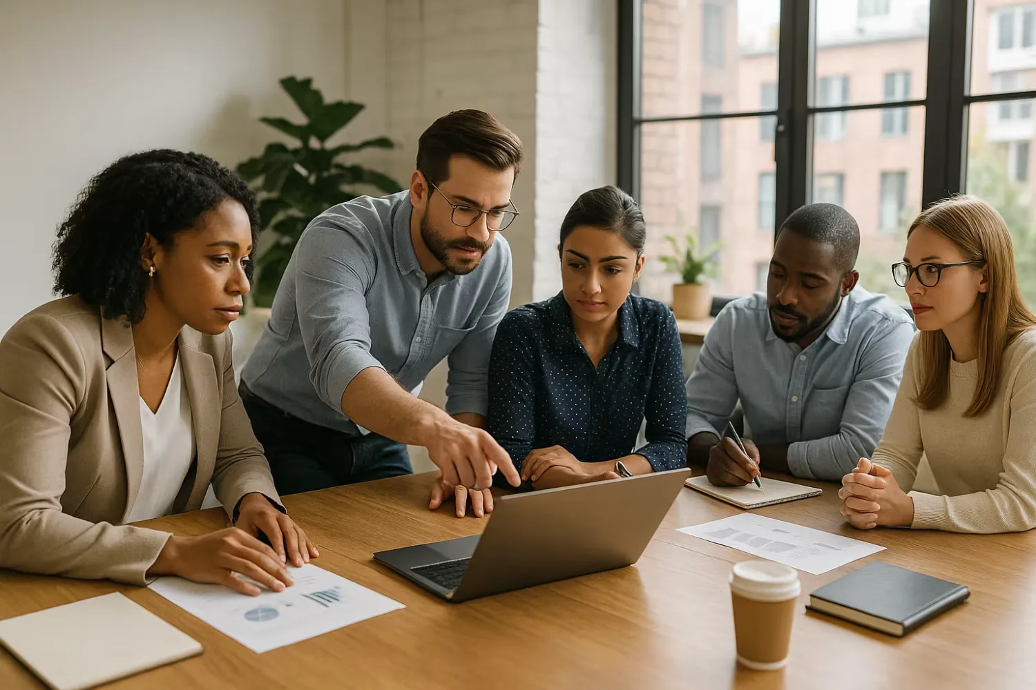 Diverse team using business continuity management software