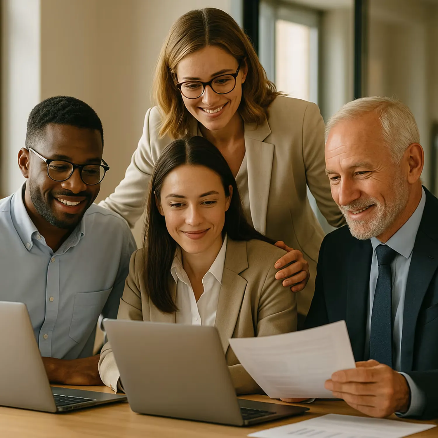 Diverse professionals collaborating in threat and vulnerability assessment