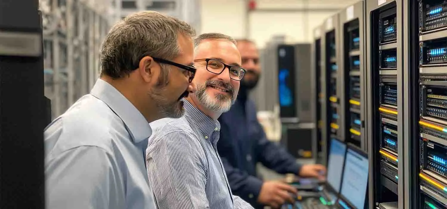 IT management team providing network monitoring and cloud services